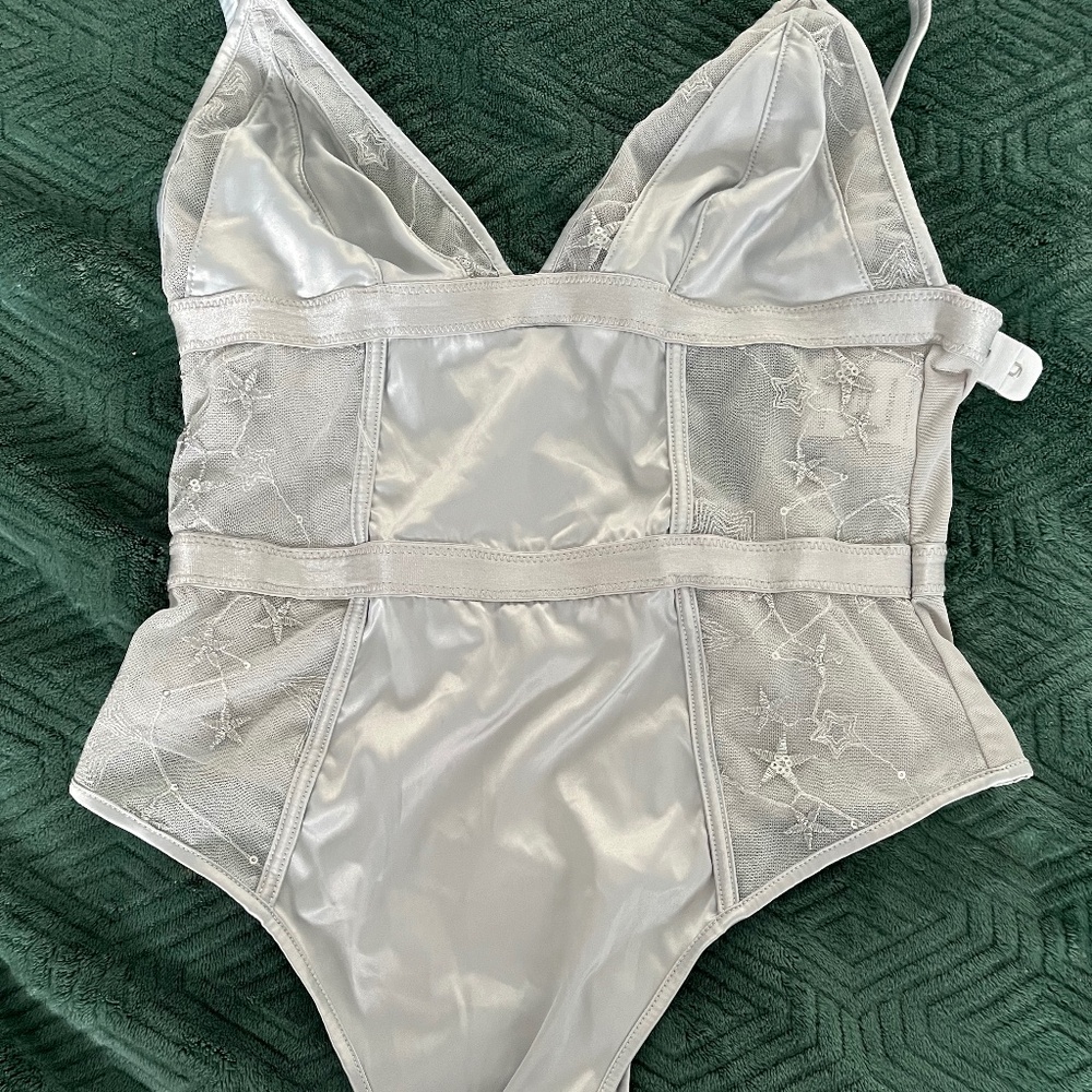 Silver bodysuit lingerie
